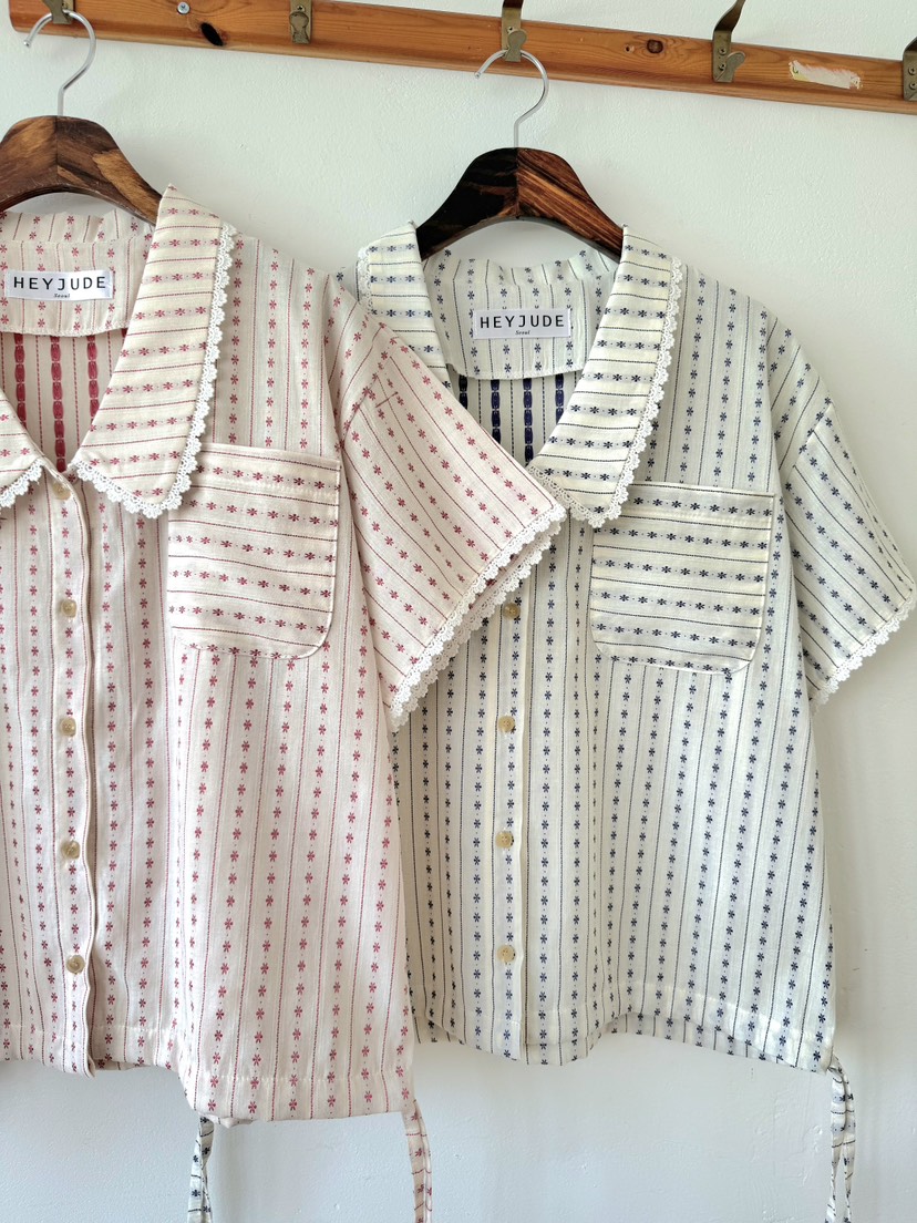 HEYJUDE韓國直郵女裝新品人氣26夏季26春夏職業襯衫蕾絲衫HEYJUDE襯衫/蕾絲衫