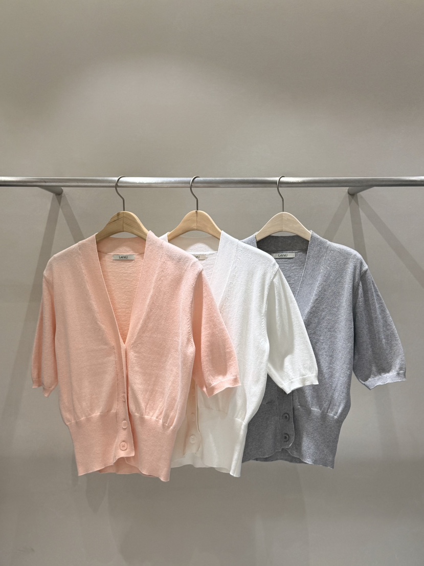 LAVIEU韓國直郵女士新款人氣時尚26夏季針織衫短袖針織衫LAVIEU針織衫