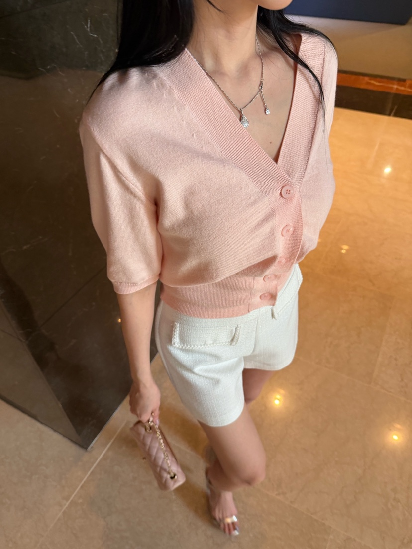 LAVIEU韓國直郵女士新款人氣時尚26夏季針織衫短袖針織衫LAVIEU針織衫