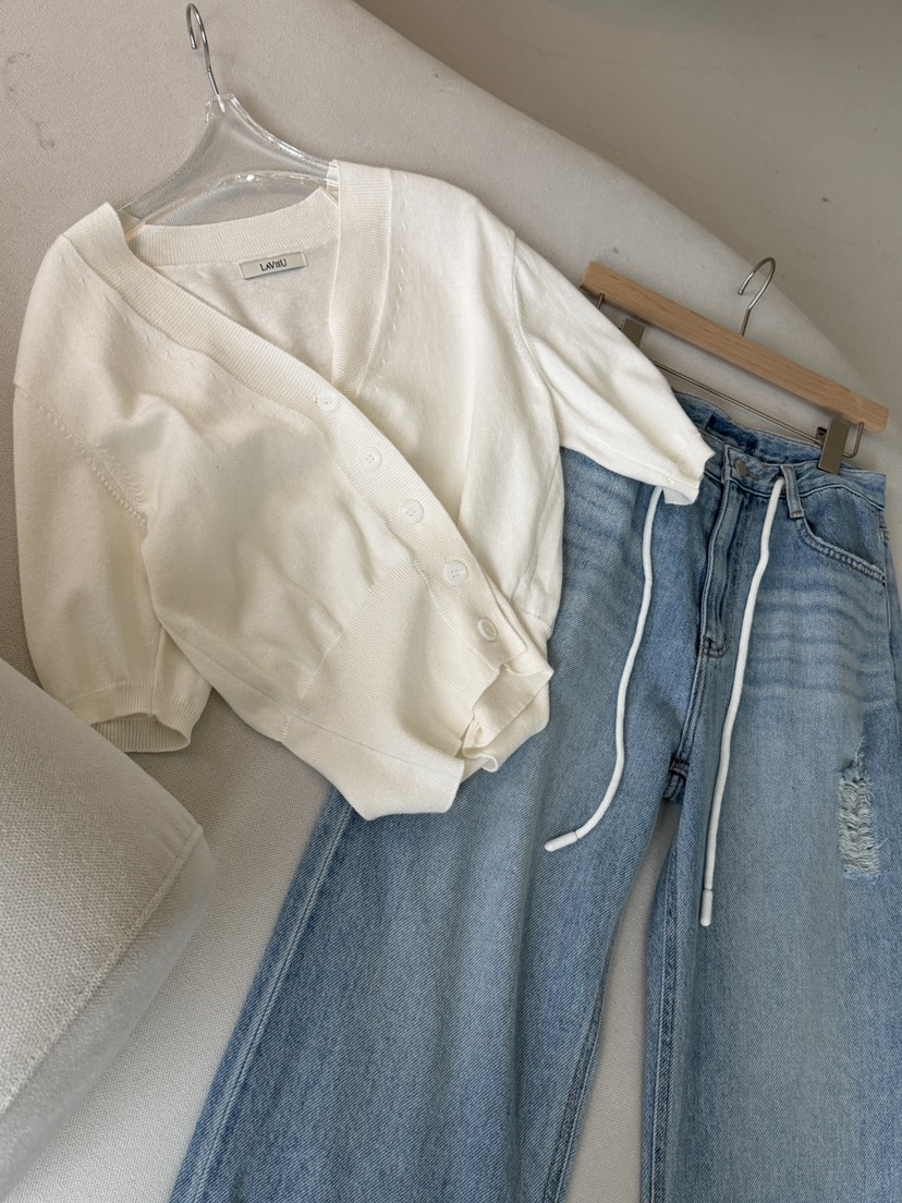 LAVIEU韓國直郵女士新款人氣時尚26夏季針織衫短袖針織衫LAVIEU針織衫