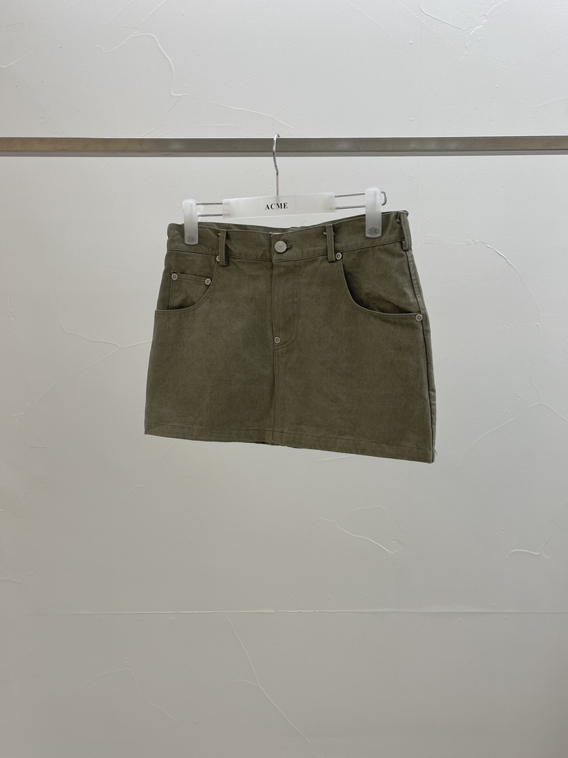 ACME韓國東大門代購女士新款26春夏人氣休閑短裙不含腰帶ACME短裙圖色1