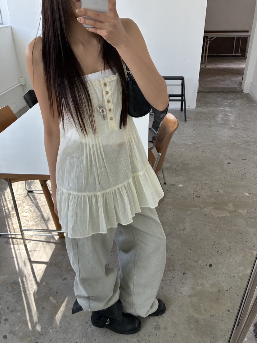 ACME韓國直郵女裝新品26夏季職業人氣休閑推薦時尚吊帶背心ACME吊帶/背心