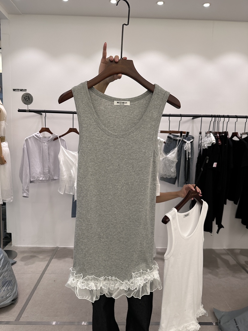 WATERMELON韓國直郵女士新品26春夏熱賣職業連衣裙荷葉邊WATER MELON連衣裙圖色2