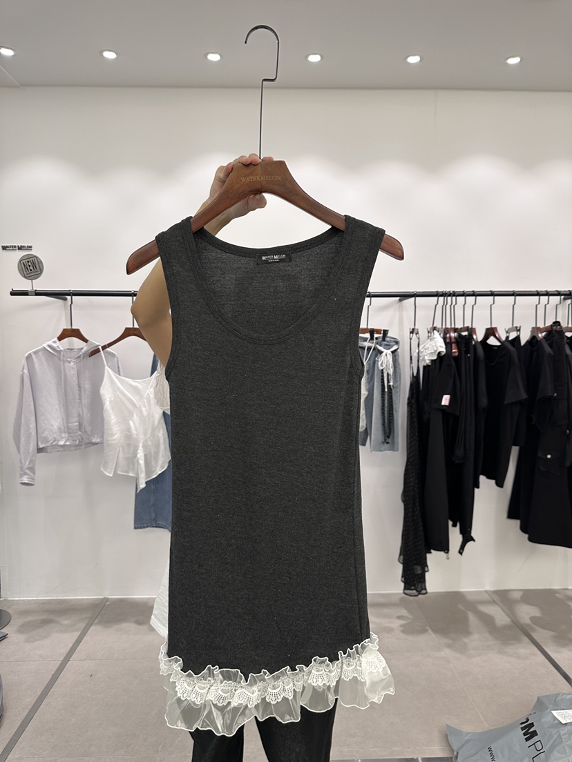 WATERMELON韓國直郵女士新品26春夏熱賣職業連衣裙荷葉邊WATER MELON連衣裙圖色3