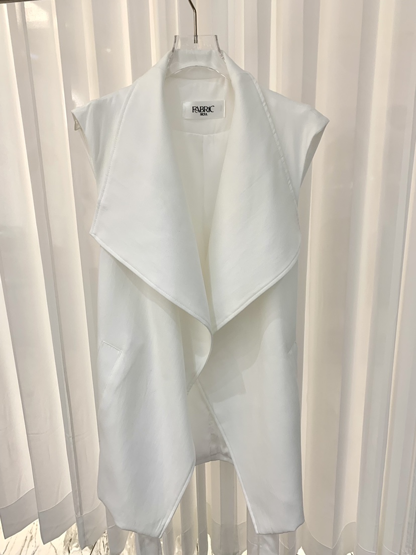 FABRIC韓國直郵女士新品26夏季人氣熱賣推薦休閑馬甲含腰帶FABRIC馬甲