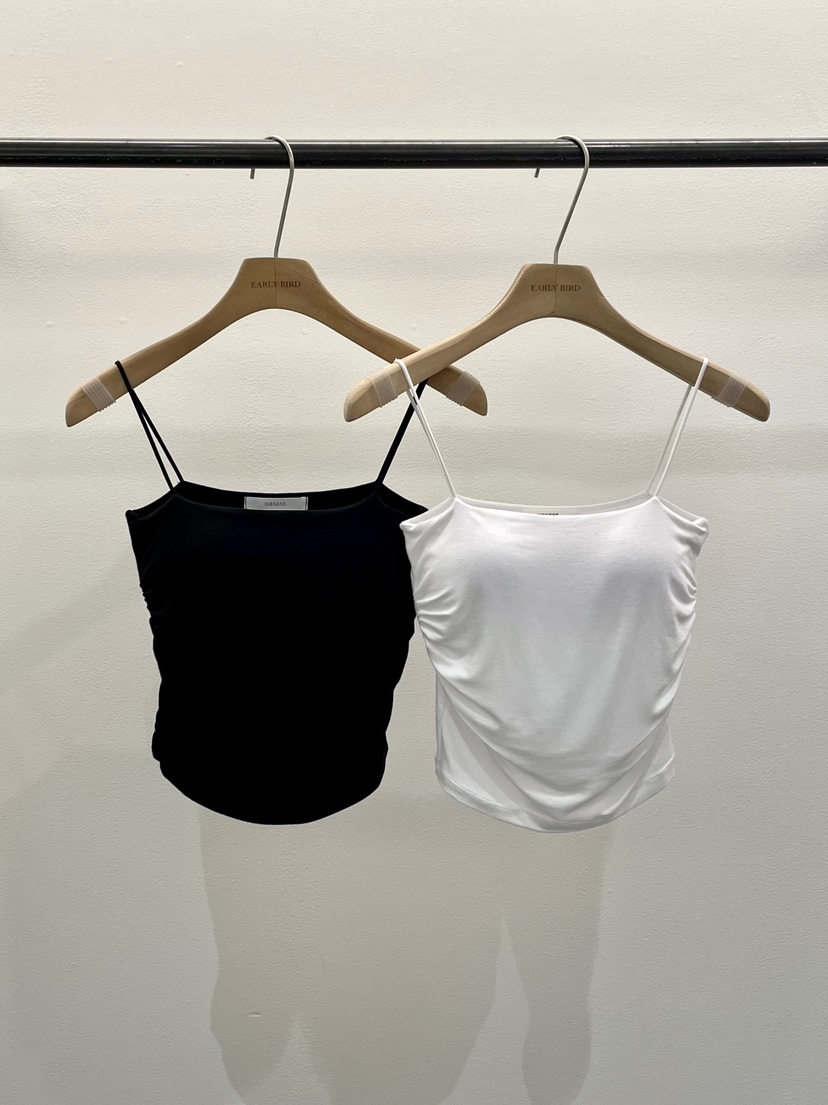OBSESS韓國東大門直郵女裝新款26春夏26夏季吊帶背心褶皺OBSESS/EARLY BIRD吊帶/背心