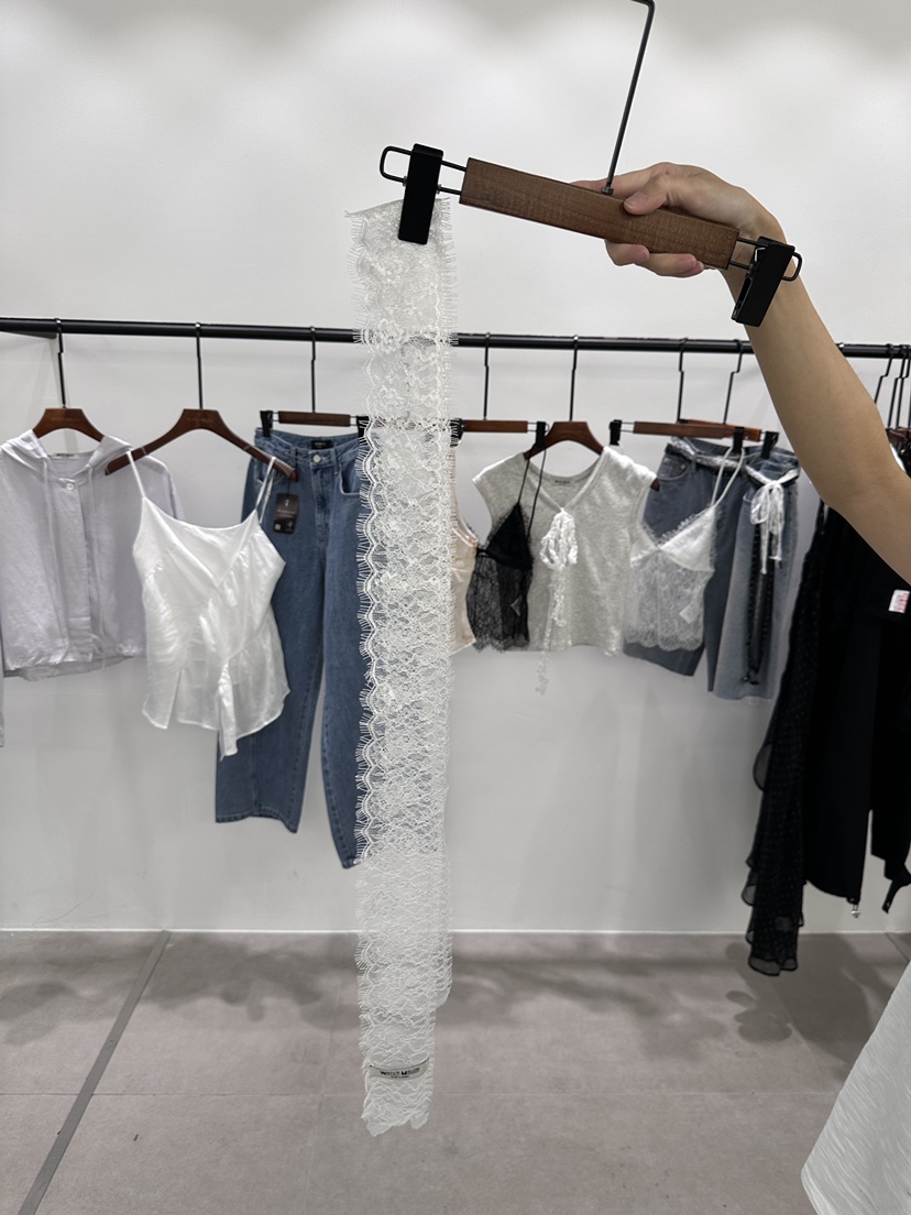 WATERMELON韓國代購女裝新品26春夏職業推薦腰帶蕾絲圍巾WATER MELON腰帶圖色1