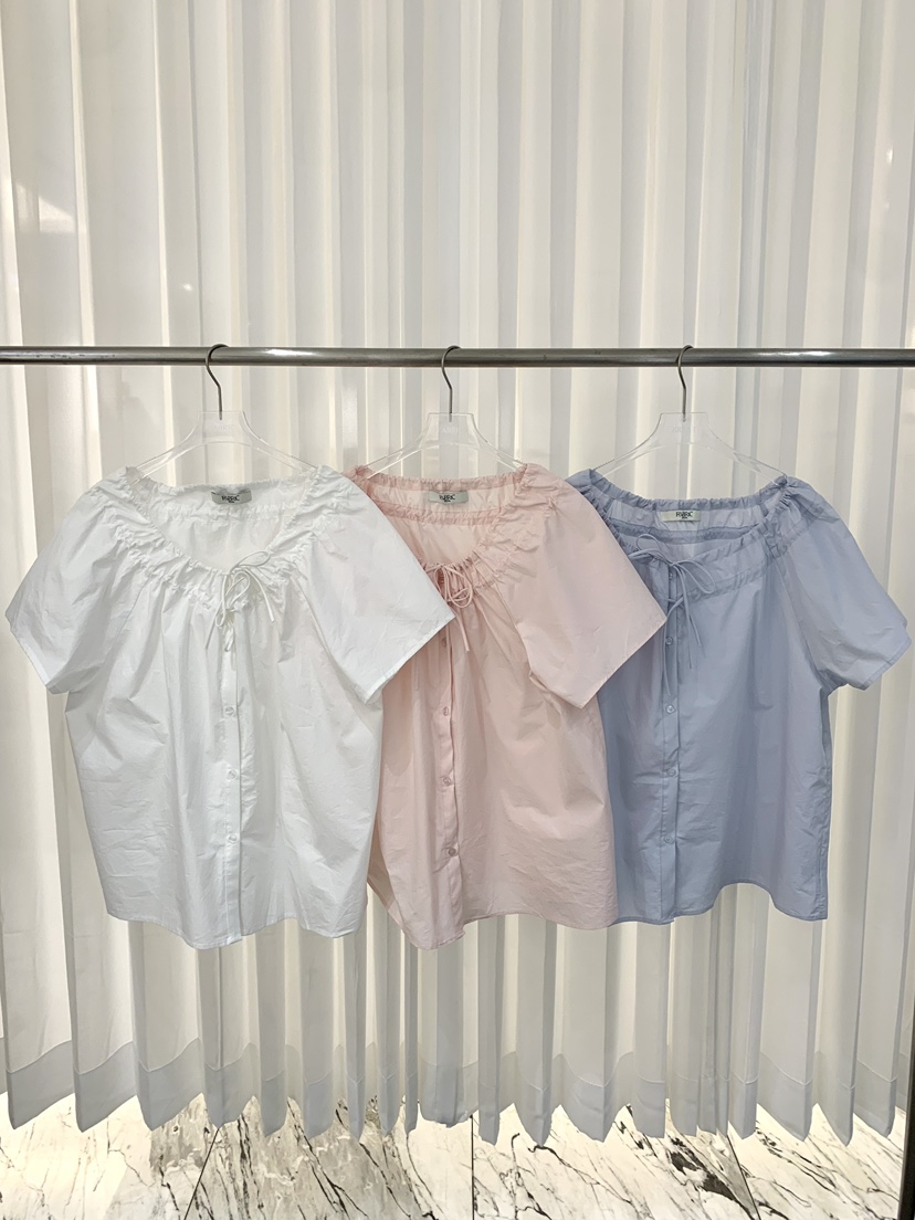 FABRIC韓國直郵女士新款推薦26夏季休閑熱賣時尚襯衫蕾絲衫FABRIC襯衫/蕾絲衫