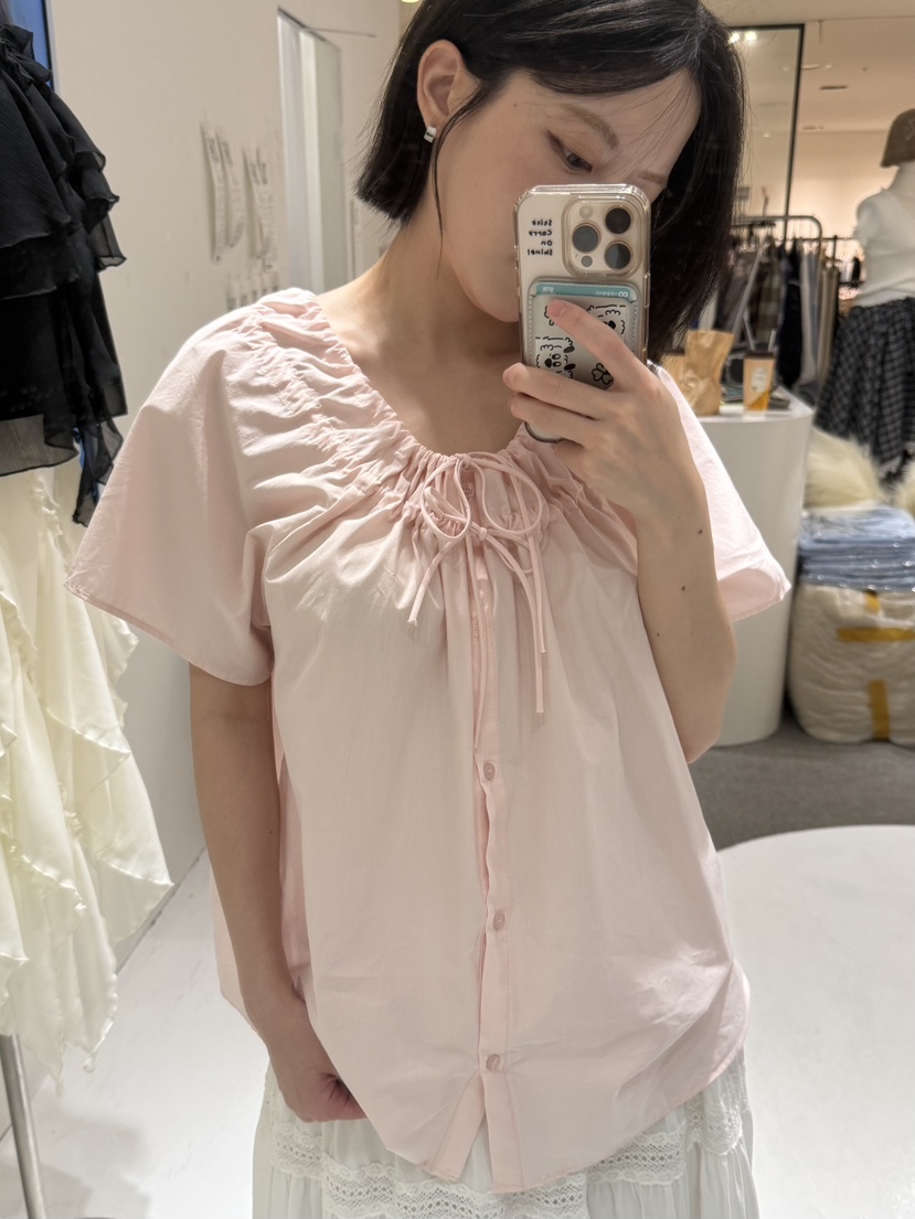 FABRIC韓國直郵女士新款推薦26夏季休閑熱賣時尚襯衫蕾絲衫FABRIC襯衫/蕾絲衫