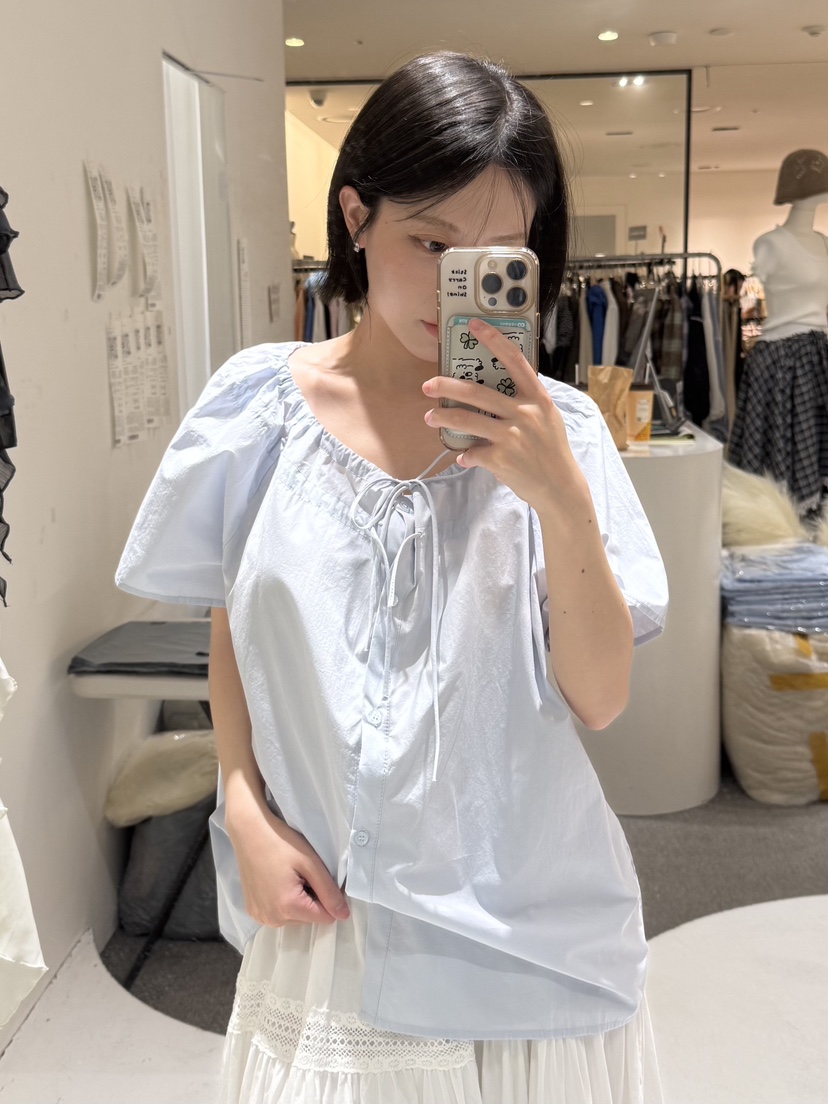 FABRIC韓國直郵女士新款推薦26夏季休閑熱賣時尚襯衫蕾絲衫FABRIC襯衫/蕾絲衫