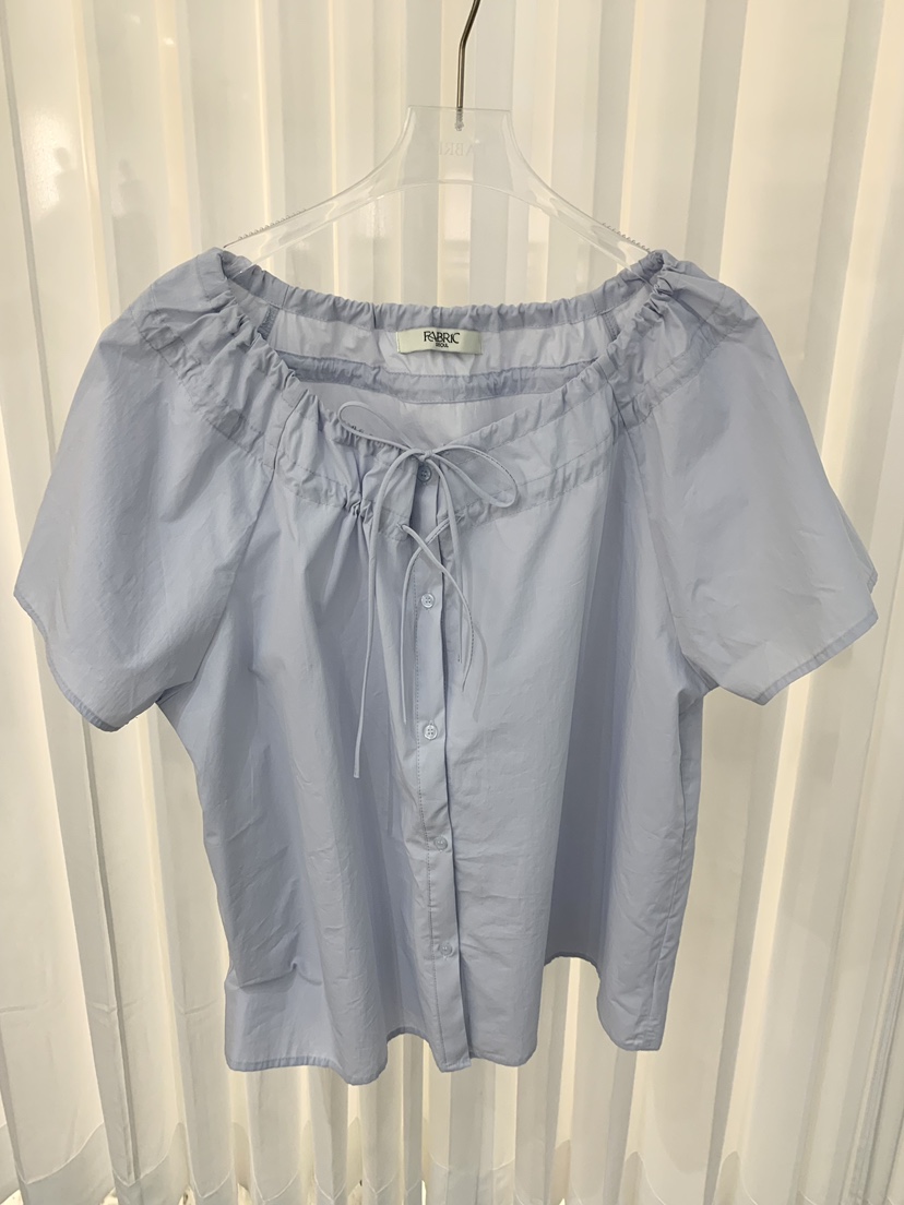 FABRIC韓國直郵女士新款推薦26夏季休閑熱賣時尚襯衫蕾絲衫FABRIC襯衫/蕾絲衫圖色3