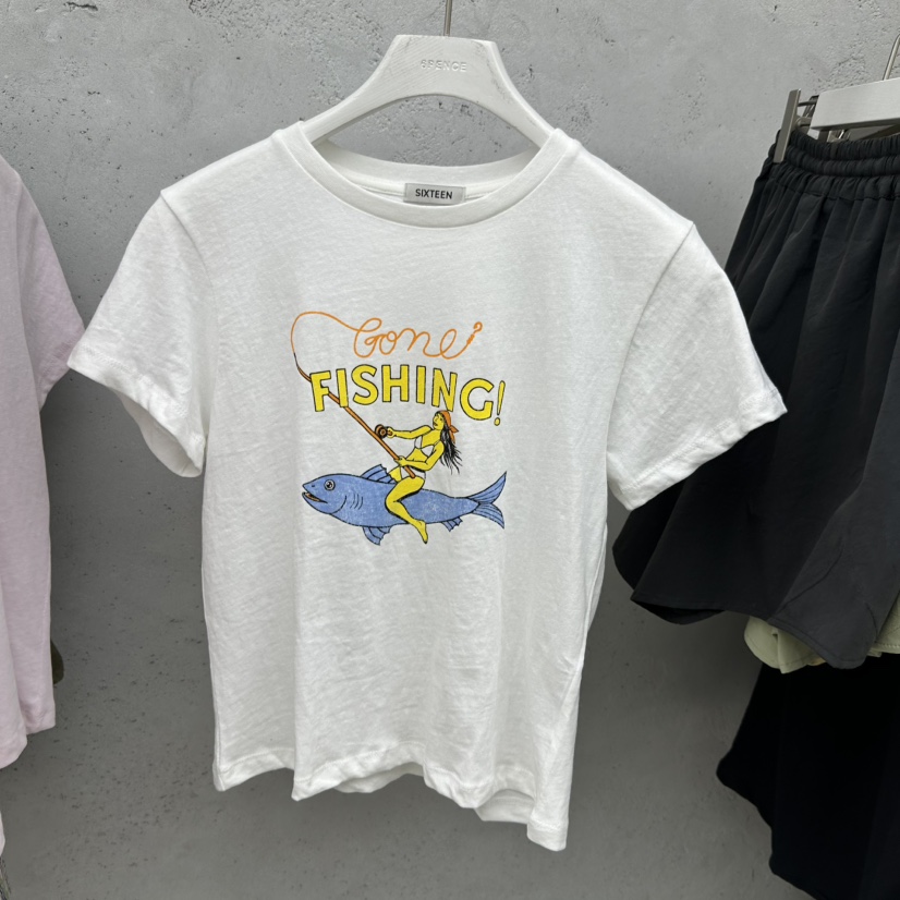 SIXTEEN韓國直郵女士新品26春夏時尚熱賣人氣休閑26夏季T恤SIXTEENT恤圖色1