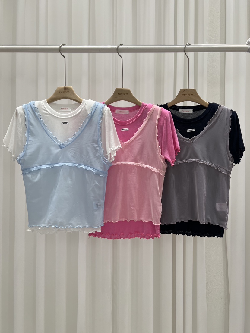 IF YOU SAY SO/PLUM-Q韓國東大門直郵女裝新品推薦套裝網狀IF YOU SAY SO/PLUM-Q套裝