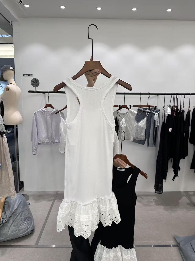 WATERMELON東大門實拍韓國女裝新品人氣職業連衣裙無袖緞帶WATER MELON連衣裙