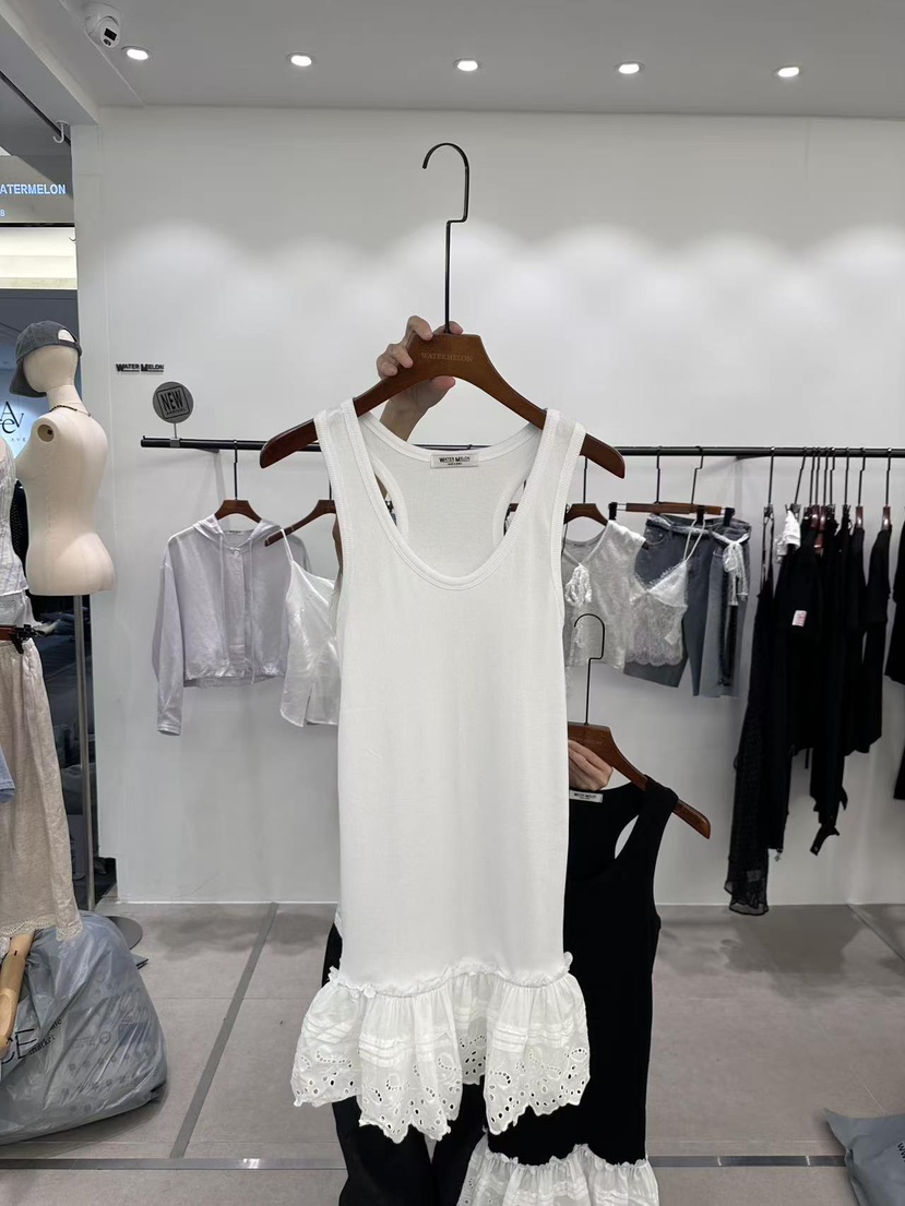 WATERMELON東大門實拍韓國女裝新品人氣職業連衣裙無袖緞帶WATER MELON連衣裙圖色1