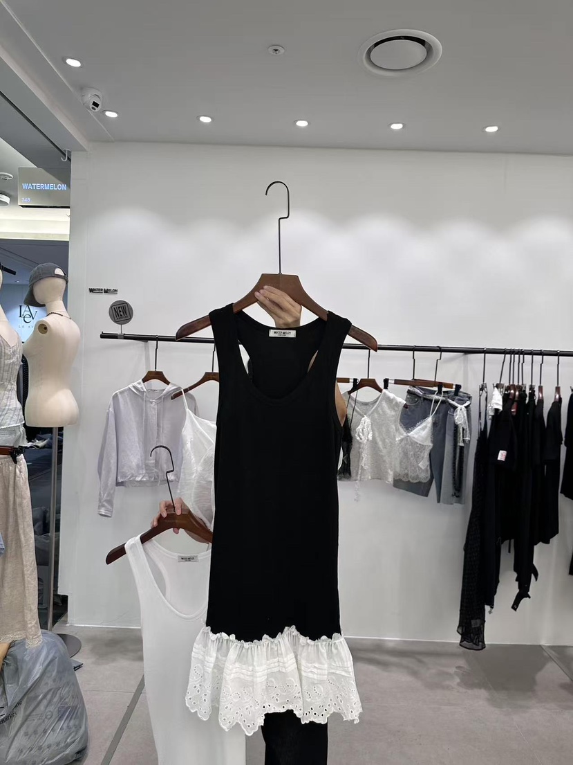 WATERMELON東大門實拍韓國女裝新品人氣職業連衣裙無袖緞帶WATER MELON連衣裙圖色2