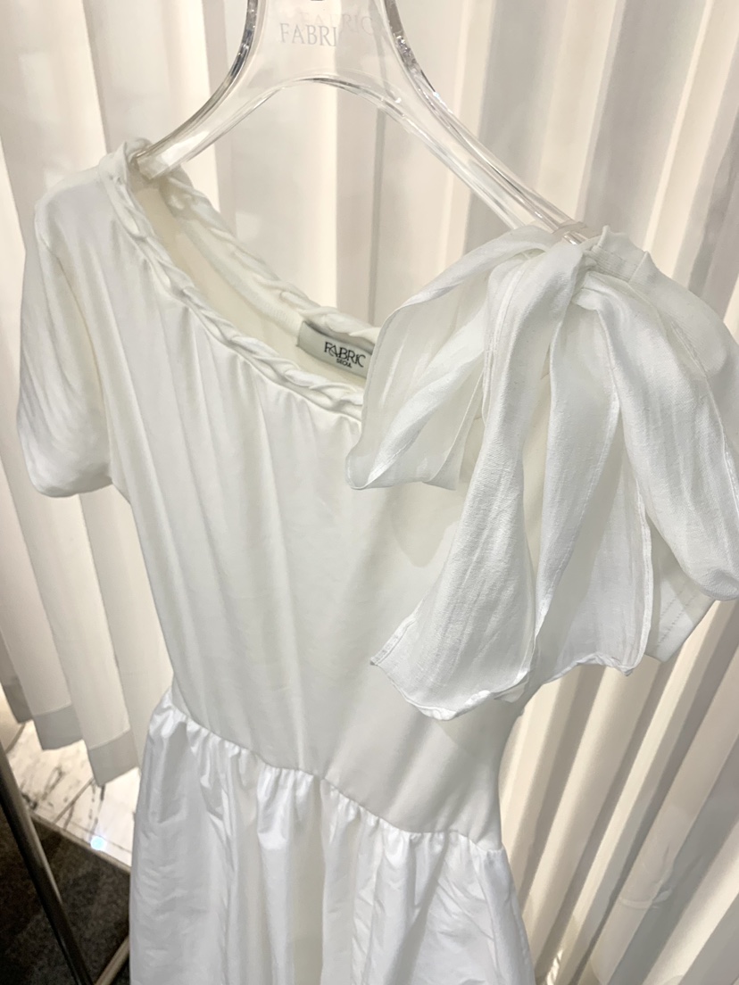 FABRIC韓國代購女士新品時尚人氣休閑職業26夏季連衣裙絲帶FABRIC連衣裙