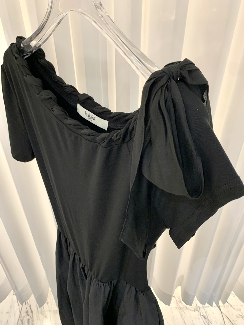 FABRIC韓國代購女士新品時尚人氣休閑職業26夏季連衣裙絲帶FABRIC連衣裙