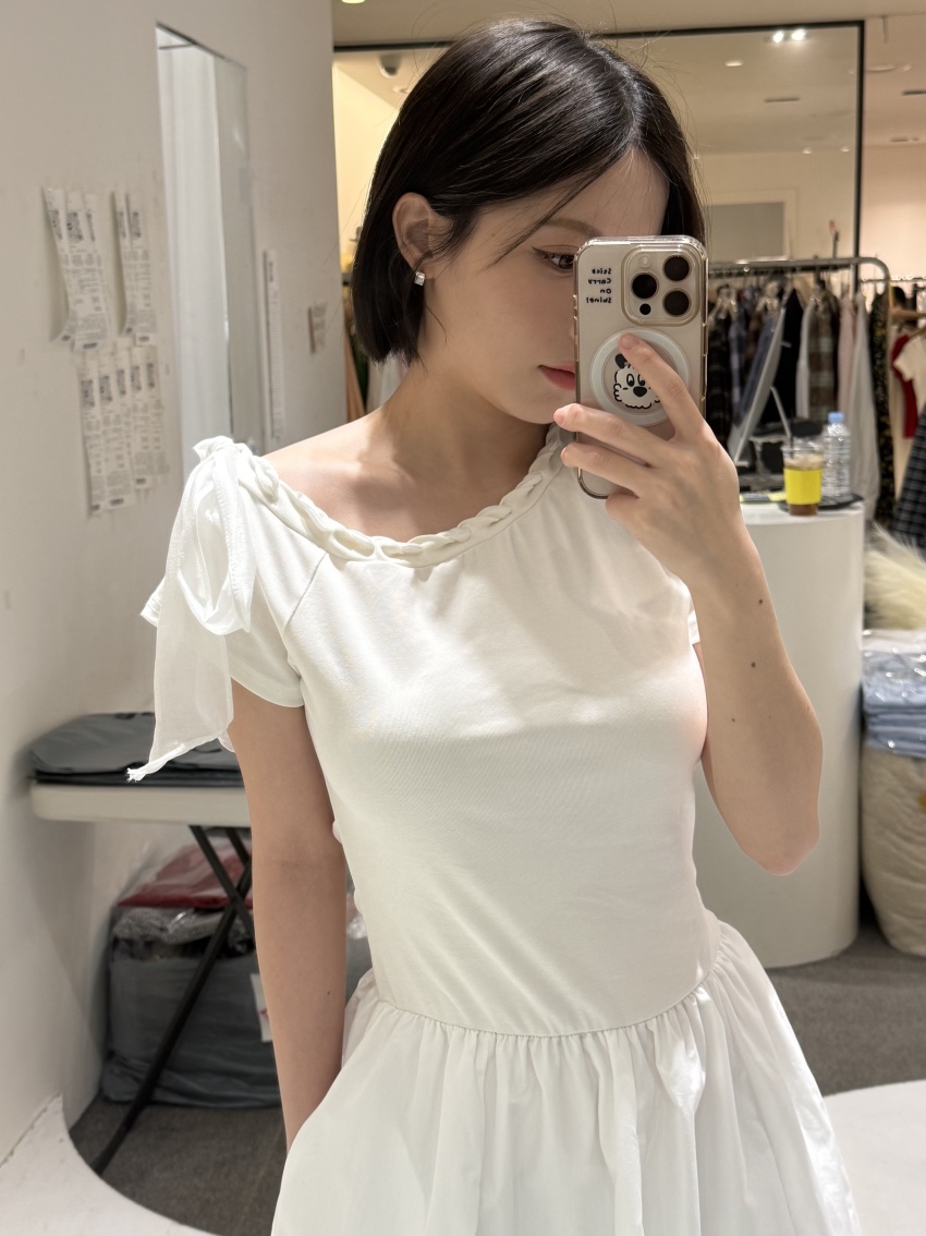 FABRIC韓國代購女士新品時尚人氣休閑職業26夏季連衣裙絲帶FABRIC連衣裙