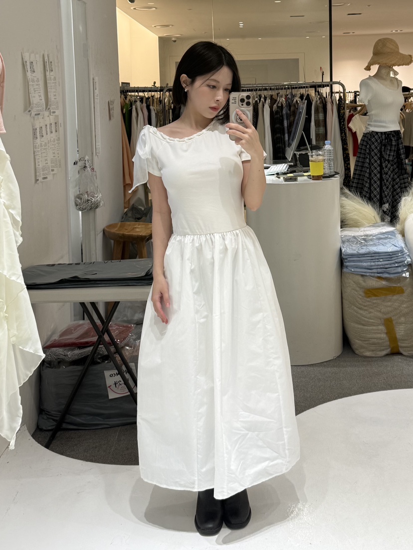 FABRIC韓國代購女士新品時尚人氣休閑職業26夏季連衣裙絲帶FABRIC連衣裙