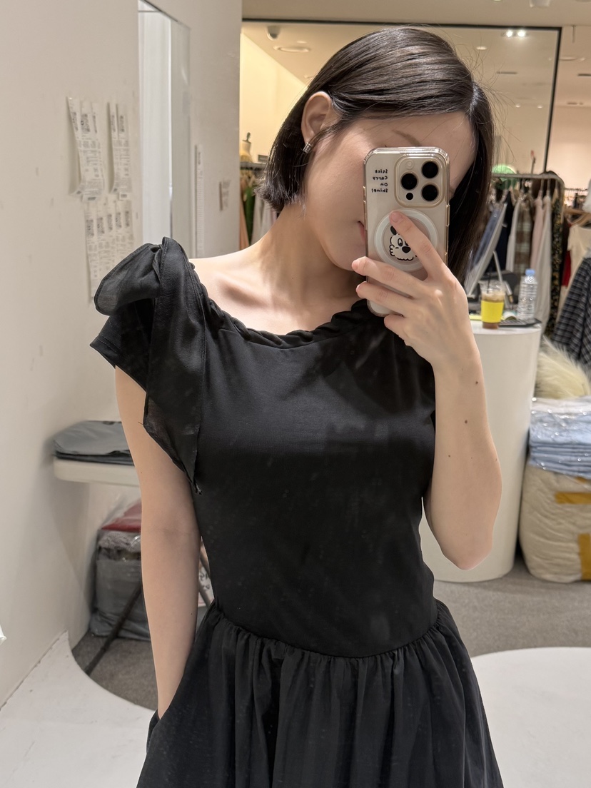 FABRIC韓國代購女士新品時尚人氣休閑職業26夏季連衣裙絲帶FABRIC連衣裙