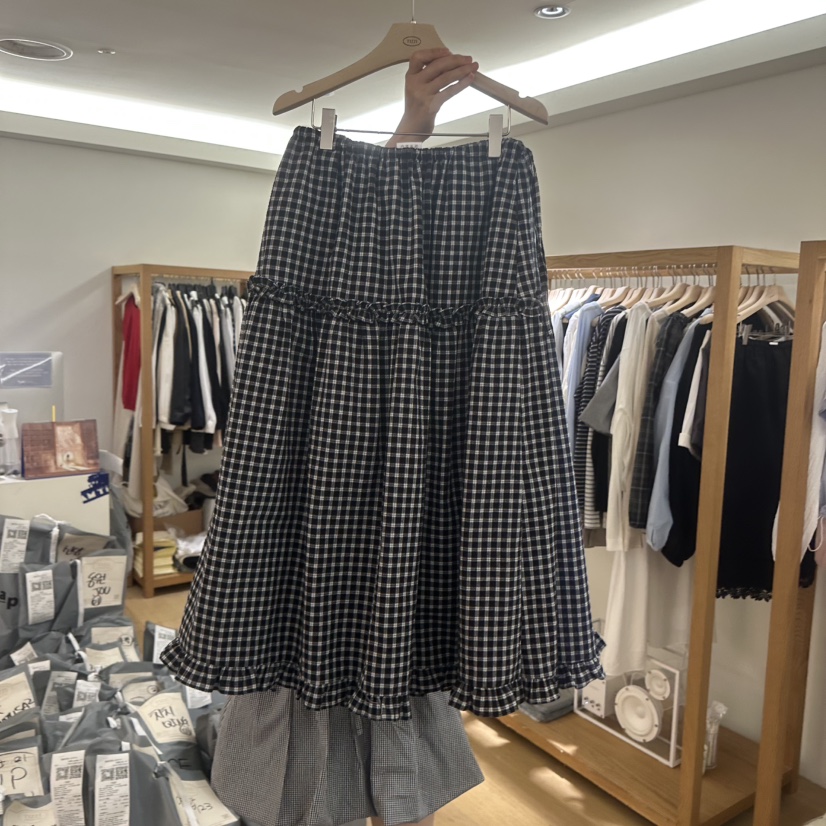 TIZZI韓國東大門代購女士新款26春夏推薦26夏季休閑熱賣長裙TIZZI長裙圖色1黑色