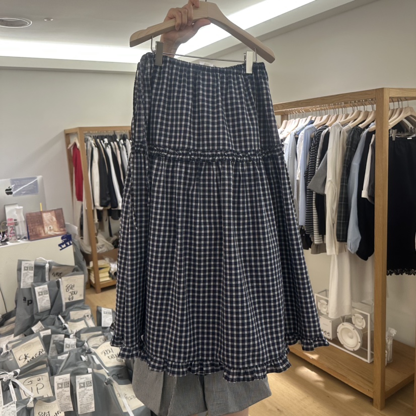 TIZZI韓國東大門代購女士新款26春夏推薦26夏季休閑熱賣長裙TIZZI長裙圖色2深藍色