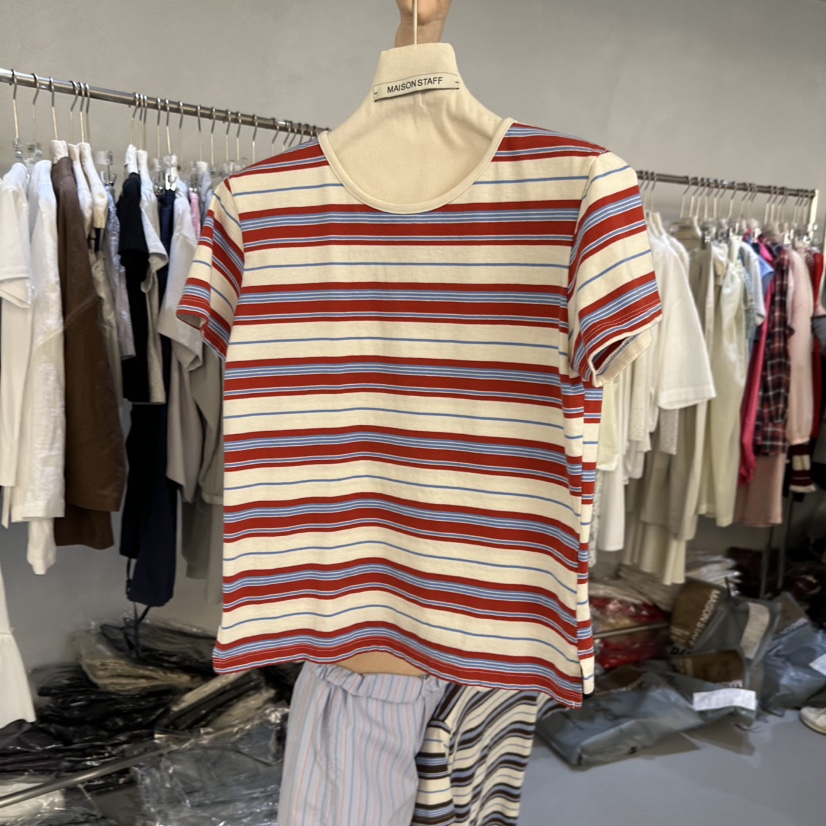 DOUBLE STANDARD/LE SMOKING/MAISONSTAFF韓國直郵女裝新品時尚T恤MAISONSTAFFT恤圖色2