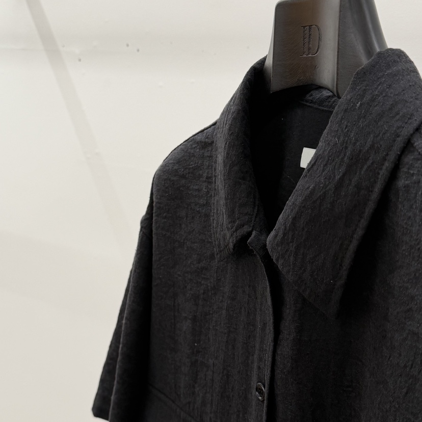 ID東大門實拍韓國女士新品推薦26春夏襯衫蕾絲衫口袋絲綢ID襯衫/蕾絲衫