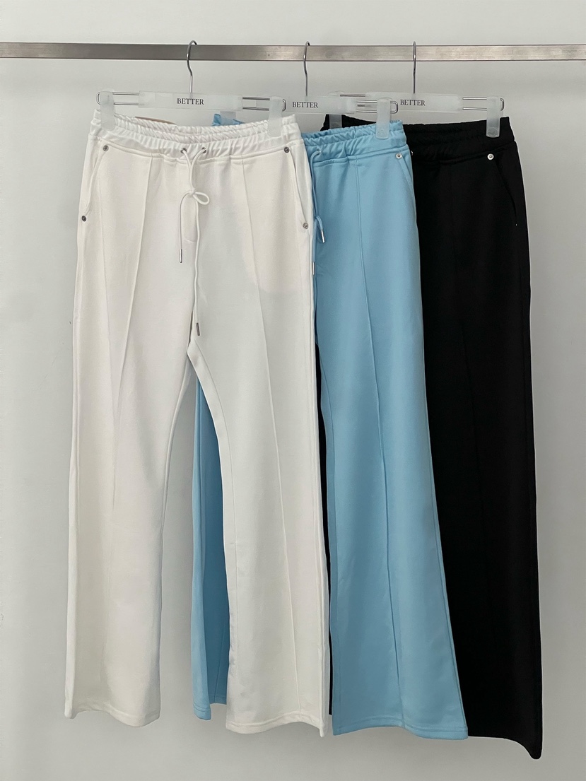 BETTER韓國東大門代購女裝新品熱賣26春夏休閑褲喇叭褲褶裥BETTER休閑褲