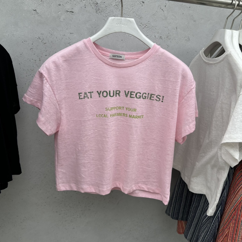 SIXTEEN韓國直郵女裝新品熱賣人氣推薦休閑26春夏26夏季T恤SIXTEENT恤圖色2