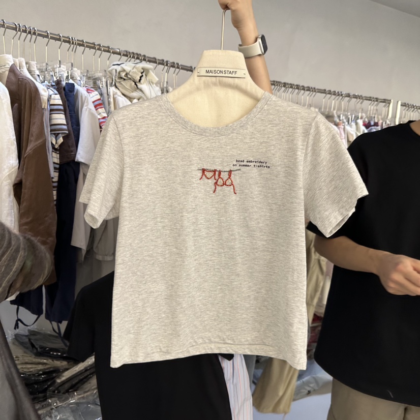 DOUBLE STANDARD/LE SMOKING/MAISONSTAFF韓國東大門直郵女裝新品時尚T恤MAISONSTAFFT恤圖色1