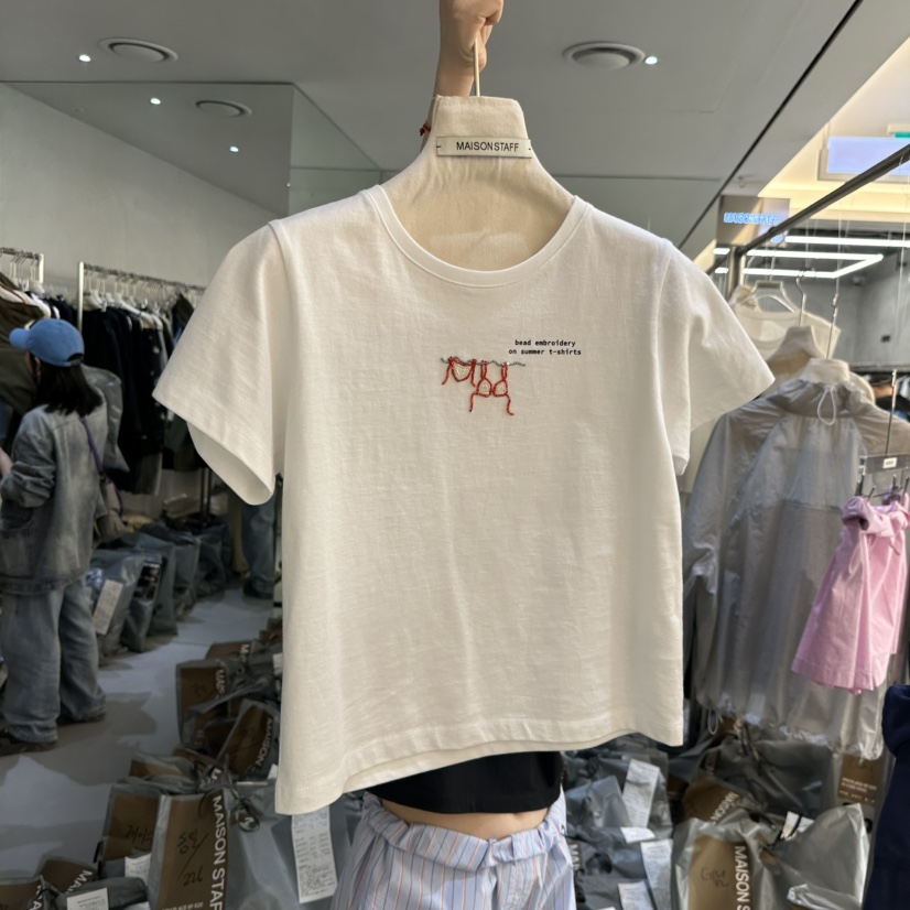 DOUBLE STANDARD/LE SMOKING/MAISONSTAFF韓國東大門直郵女裝新品時尚T恤MAISONSTAFFT恤圖色3