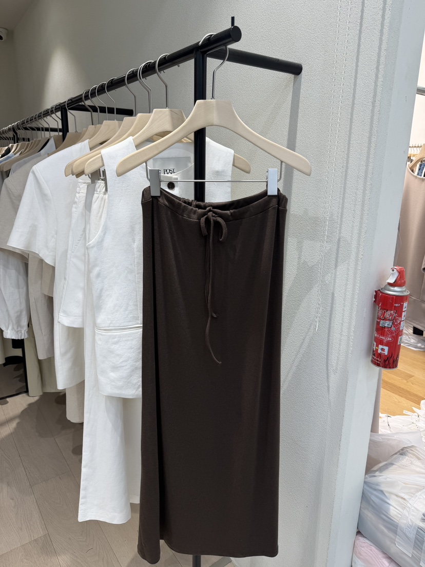 POSTMODERN韓國東大門代購女士新款職業休閑熱賣時尚長裙POSTMODERN長裙圖色1棕色