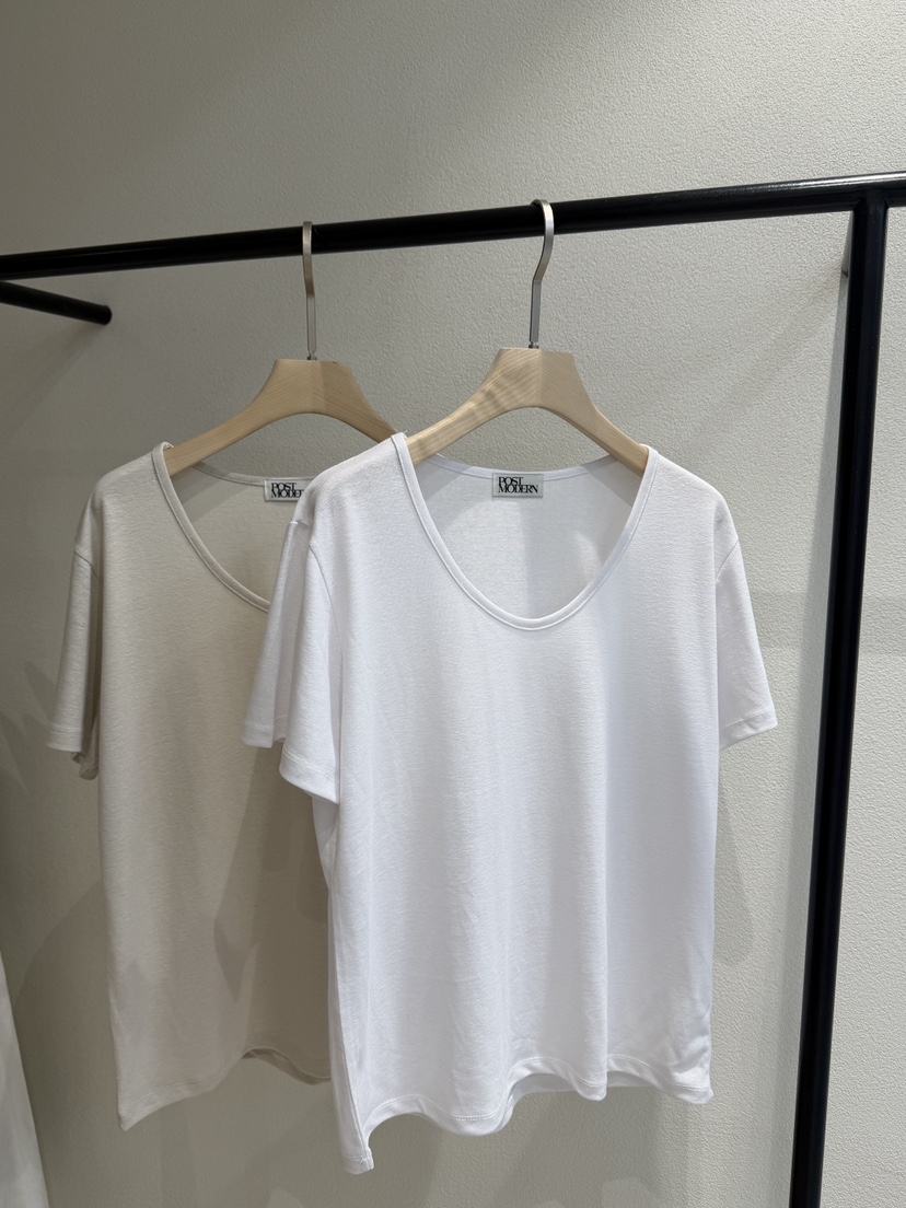 POSTMODERN東大門實拍韓國女裝新款人氣時尚26春夏職業T恤POSTMODERNT恤