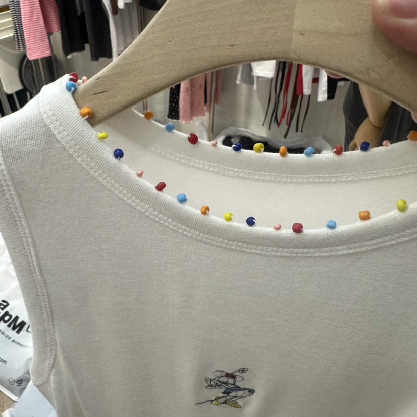 DE LINE韓國直郵實拍女裝新款熱賣推薦26春夏吊帶背心串珠DE LINE吊帶/背心