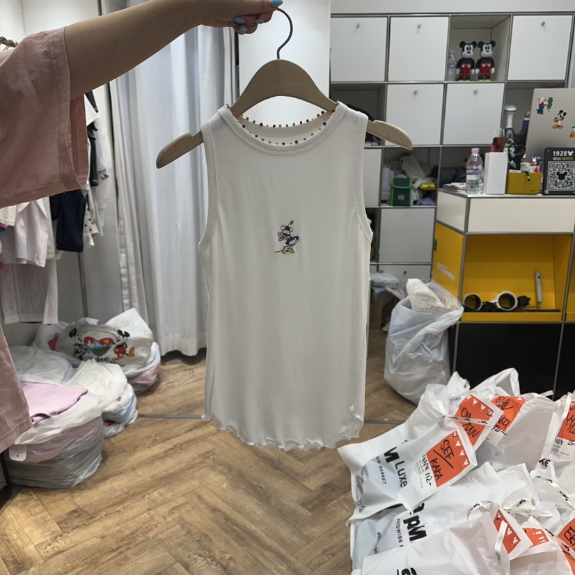 DE LINE韓國直郵實拍女裝新款熱賣推薦26春夏吊帶背心串珠DE LINE吊帶/背心圖色1