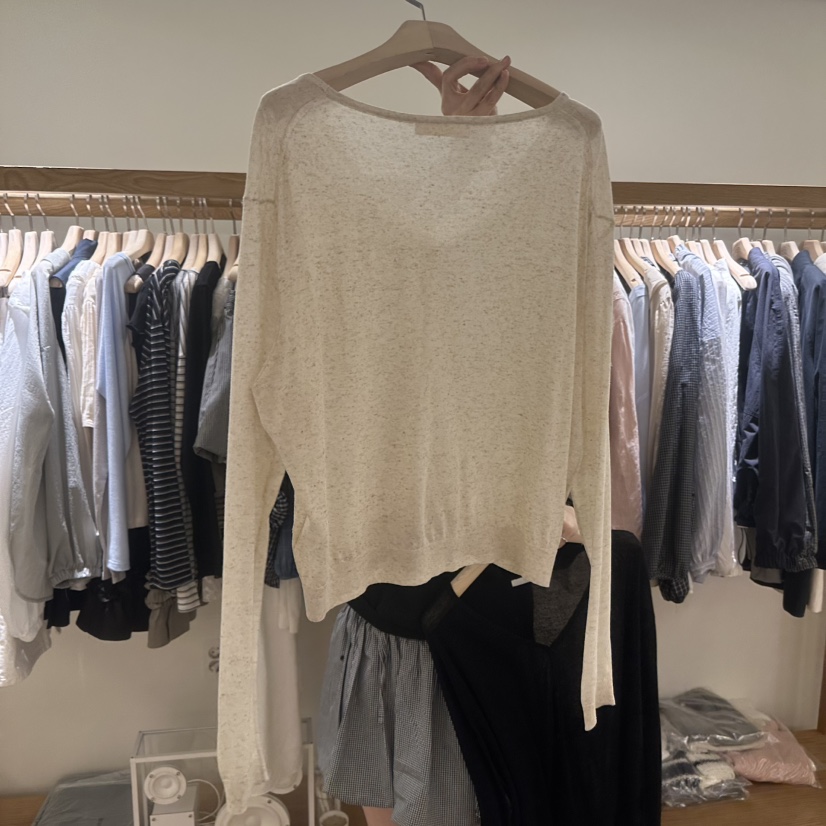 TIZZI韓國直郵女士新款休閑職業推薦時尚人氣針織衫亞麻布TIZZI針織衫