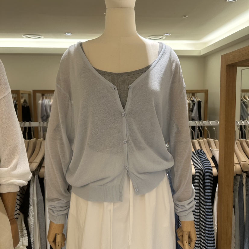 TIZZI韓國直郵女士新款休閑職業推薦時尚人氣針織衫亞麻布TIZZI針織衫圖色4