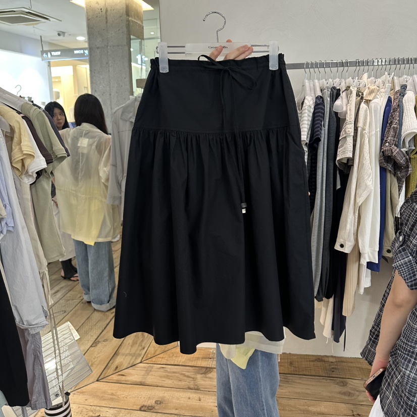 CREAM VILLA東大門實拍韓國女裝新款休閑長裙百褶褶裙CREAMVILLA長裙圖色2