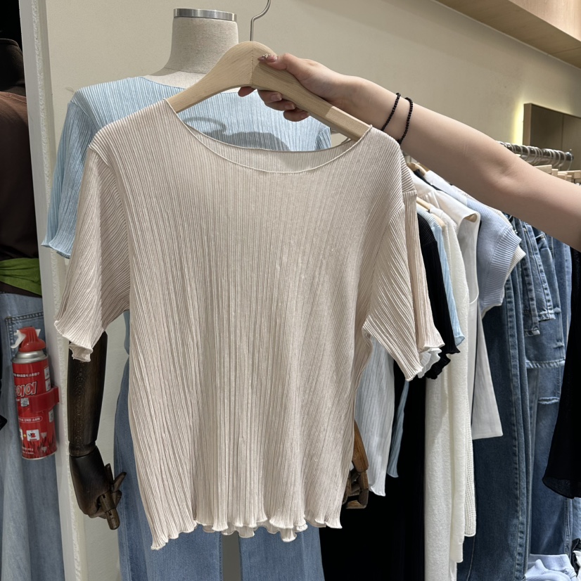 VINTAGE VIBE東大門實拍韓國女裝新品26夏季時尚人氣T恤VINTAGE VIBET恤圖色3