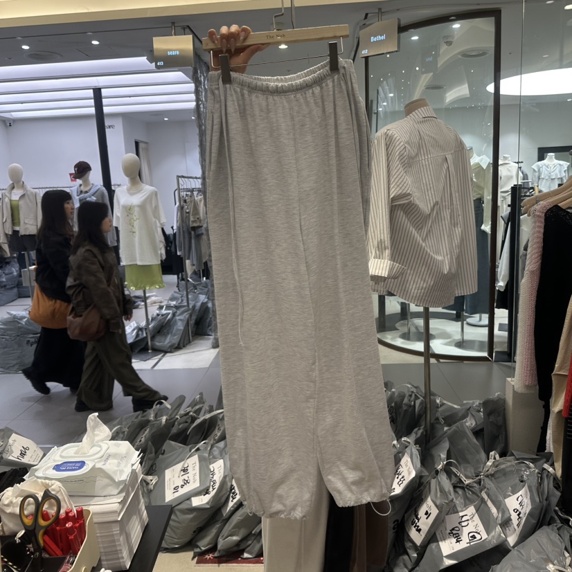 NOB韓國東大門代購女士新款時尚職業人氣26夏季休閑褲鏤空The Nob休閑褲圖色1