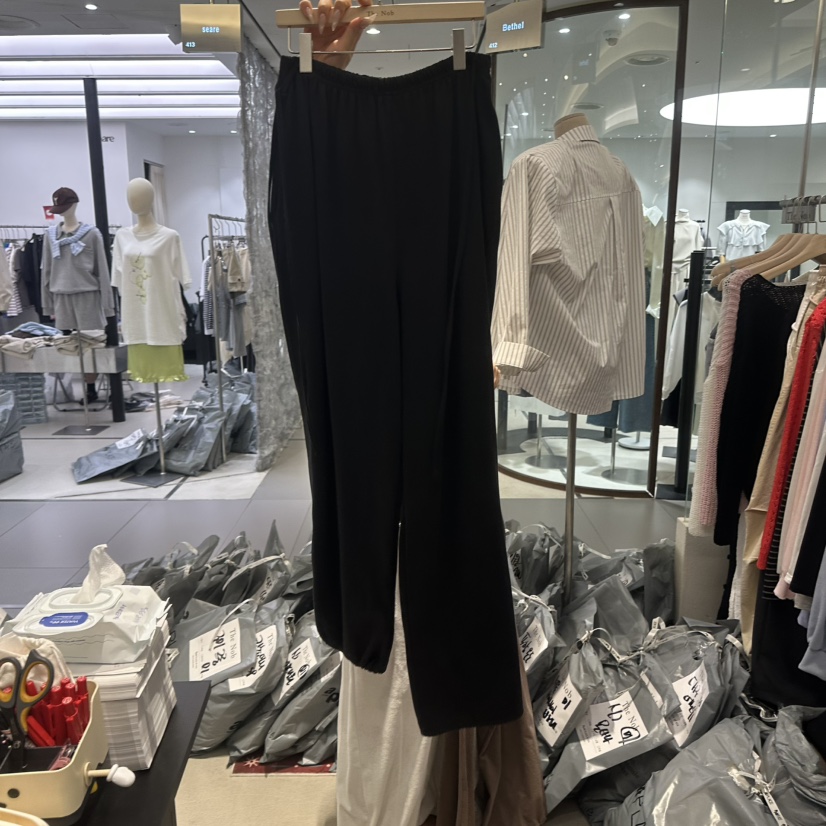 NOB韓國東大門代購女士新款時尚職業人氣26夏季休閑褲鏤空The Nob休閑褲圖色2