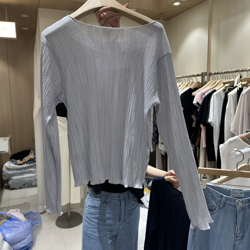 VINTAGE VIBE東大門實拍韓國女士新品職業人氣休閑長袖T恤VINTAGE VIBE長袖T恤