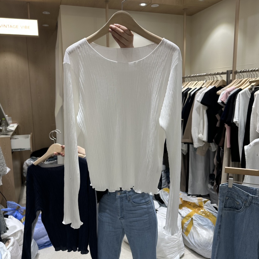 VINTAGE VIBE東大門實拍韓國女士新品職業人氣休閑長袖T恤VINTAGE VIBE長袖T恤圖色1