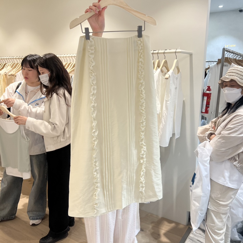 LIFFEY韓國直郵女裝新款26夏季26春夏時尚人氣長裙百褶褶裙LIFFEY長裙圖色1