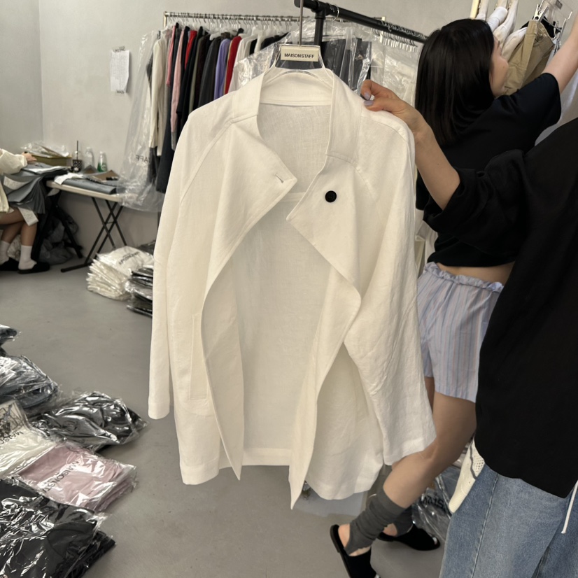 DOUBLE STANDARD/LE SMOKING/MAISONSTAFF韓國直郵實拍女士新品休閑夾克MAISONSTAFF夾克圖色1