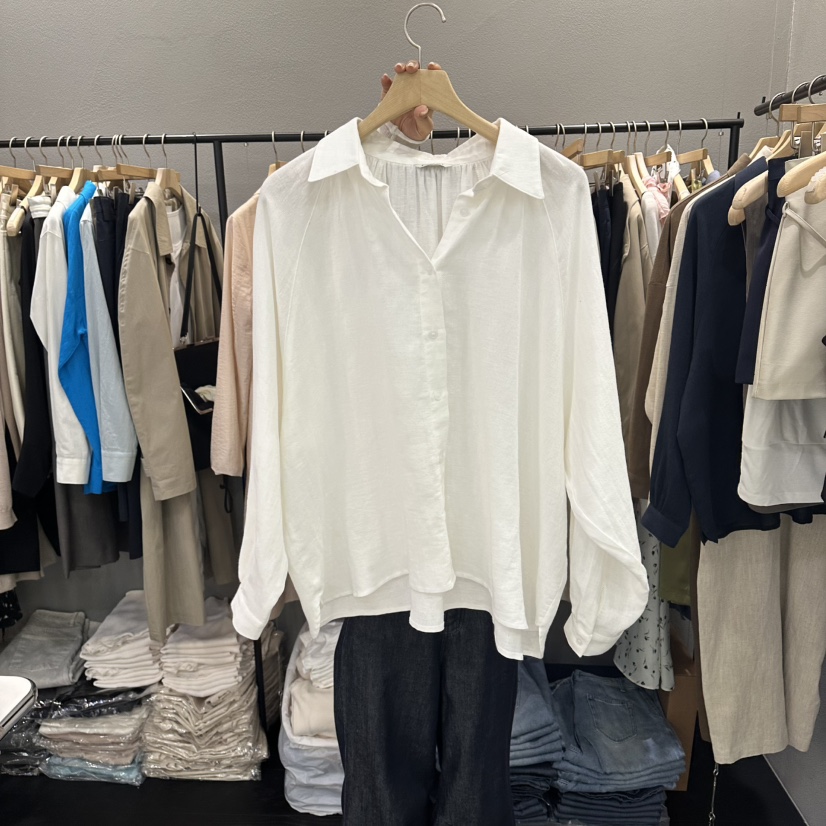 FLAMME TOIT/LUNAMDE韓國代購女裝新款26夏季襯衫蕾絲衫插肩袖FLAMME TOIT/LUNAMDE襯衫/蕾絲衫圖色1