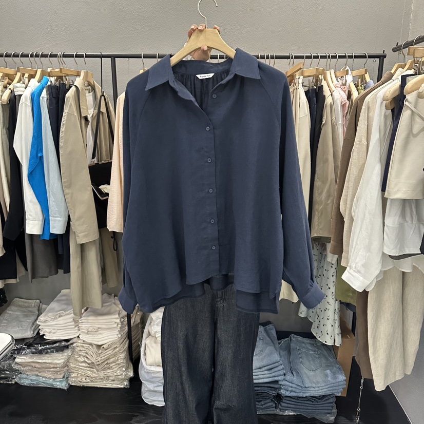 FLAMME TOIT/LUNAMDE韓國代購女裝新款26夏季襯衫蕾絲衫插肩袖FLAMME TOIT/LUNAMDE襯衫/蕾絲衫圖色2