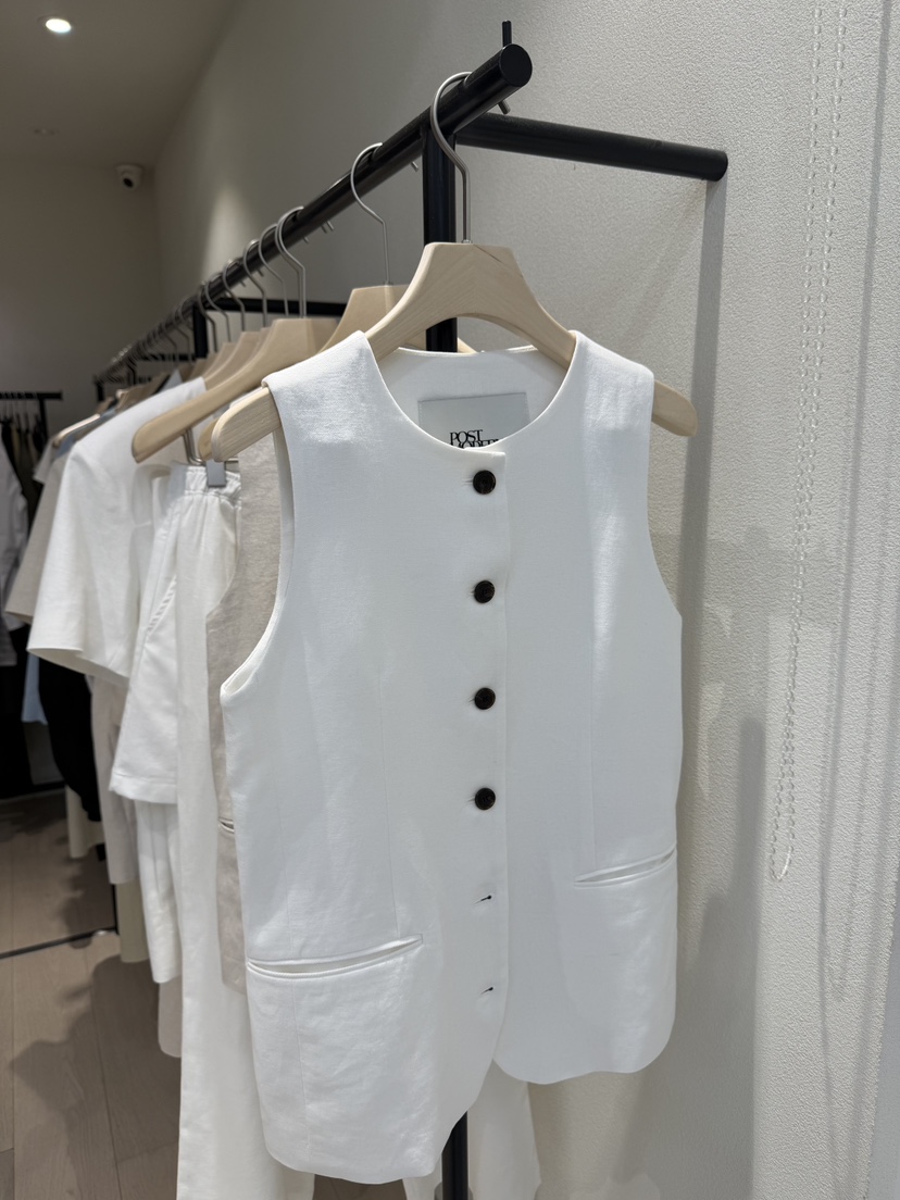 POSTMODERN韓國直郵女裝新品26夏季26春夏職業人氣熱賣馬甲POSTMODERN馬甲圖色2